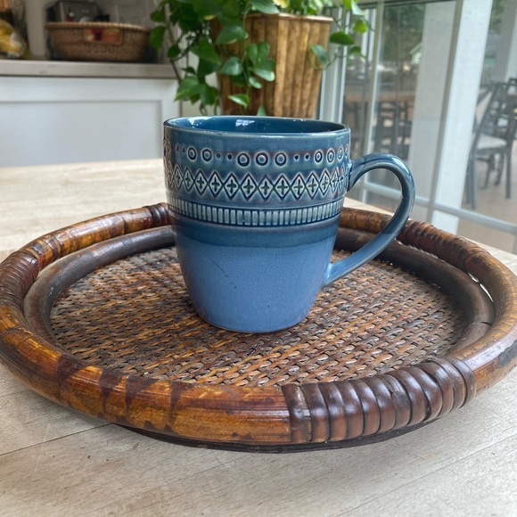 Target THRESHOLD Blue Kingsland Stoneware 12 oz. Coffee or Tea Mugs.  Last one! - Picture 1 of 5